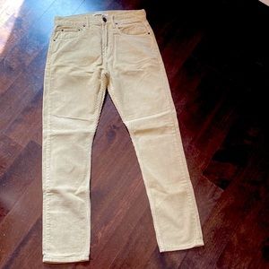 Mens PACSUN Tan Slim Taper Corduroys